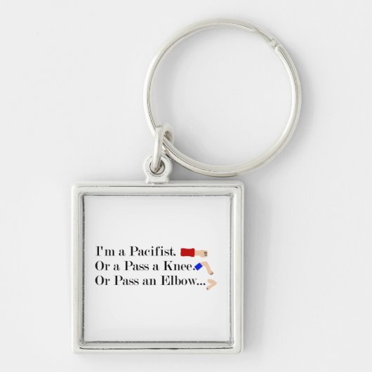 MMA Pacifist Humor Design Sleutelhanger (Voorkant)
