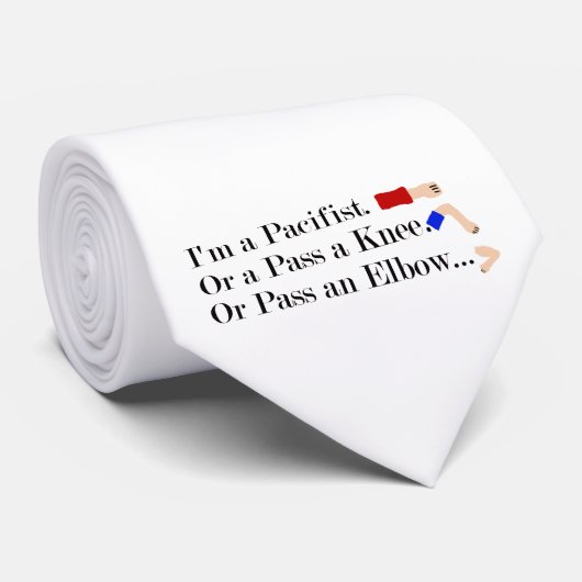 MMA Pacifist Humor Design Stropdas (Opgerold)
