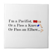 MMA Pacifist Humor Design Tegeltje (Voorkant)
