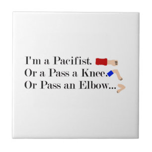 MMA Pacifist Humor Design Tegeltje