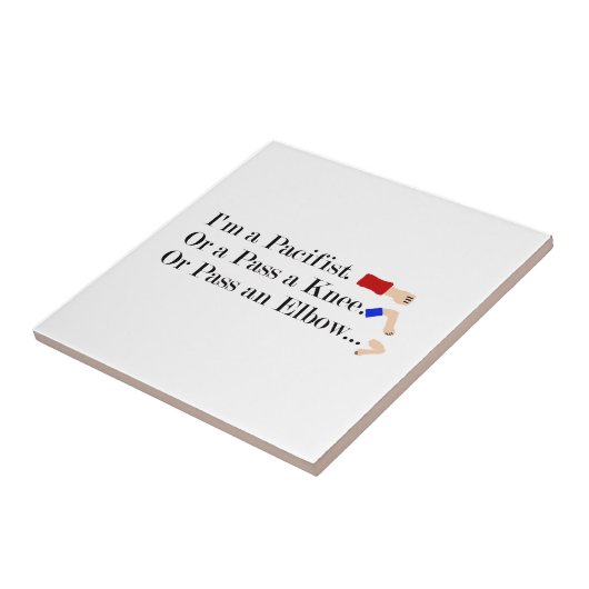 MMA Pacifist Humor Design Tegeltje (Zijkant)