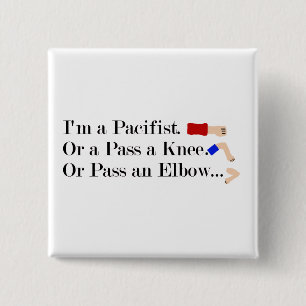 MMA Pacifist Humor Design Vierkante Button 5,1 Cm