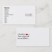 MMA Pacifist Humor Design Visitekaartje (Voorkant / Achterkant)
