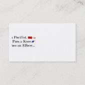 MMA Pacifist Humor Design Visitekaartje (Achterkant)