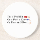 MMA Pacifist Humor Design Zandsteen Onderzetter (Voorkant)