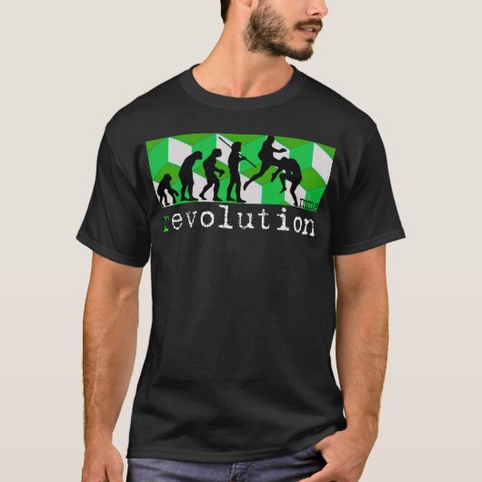 mma ( r ) evolutiegrafiek groene kubus t - shirt (Voorkant)