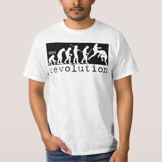 MMA Revolution - Evolution Chart Strip T shirt (Voorkant)