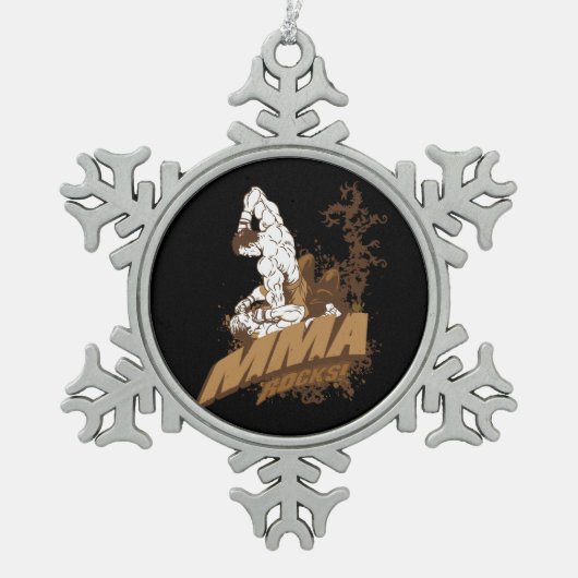 MMA Rocks Tin Sneeuwvlok Ornament (Voorkant)