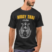MMA Sak Yant Muay Thai Tattoo Twin Tiger Martial A T-shirt (Voorkant)