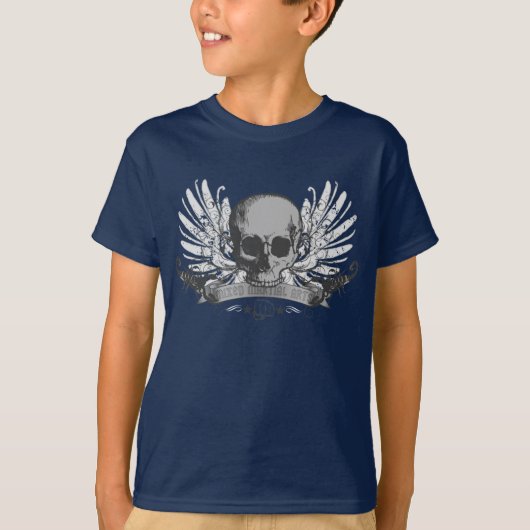 MMA Skull montage boys shirt - grijs (Voorkant)