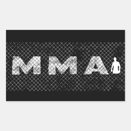 MMA-Sticker Rechthoekige Sticker (Voorkant)