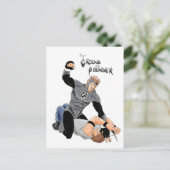 MMA Supeheld " The Ground and Pounder " Briefkaart (Staand voorkant)