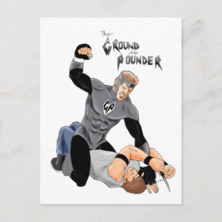 MMA Supeheld " The Ground and Pounder " Briefkaart