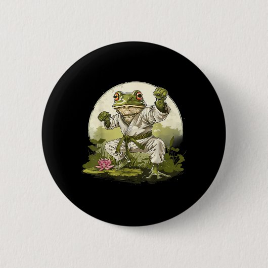 MMA Toad Judo Kickboksen Bos Jiu-Jitsu Ronde Button 5,7 Cm (Voorkant)