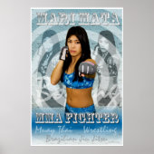 MMA Vrouw Fighter Mari Mata Poster (Voorkant)