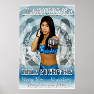 MMA Vrouw Fighter Mari Mata Poster