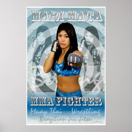 MMA Vrouw Fighter Mari Mata Poster (Voorkant)