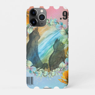 MMA: Zwarte katten stempel .99 iPhone 11Pro Hoesje