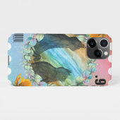 MMA: Zwarte katten stempel .99 iPhone Hoesje (Achterkant horizontaal)