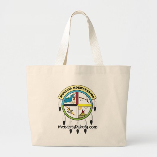 MMDC Mendota Dakota Logo en Webs Grote Tote Bag (Voorkant)