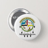 MMDC Mendota Dakota Logo en Webs Ronde Button 5,7 Cm (Voorkant /achterkant)