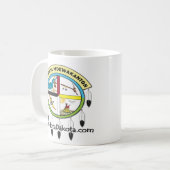 MMDC mok van twee zijkanten logo koffie (Voorkant links)