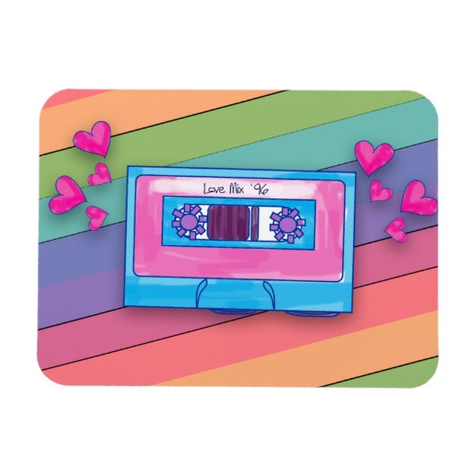 MME Mixtapecute Colorful Music Retro Art Magneet (Horizontaal)