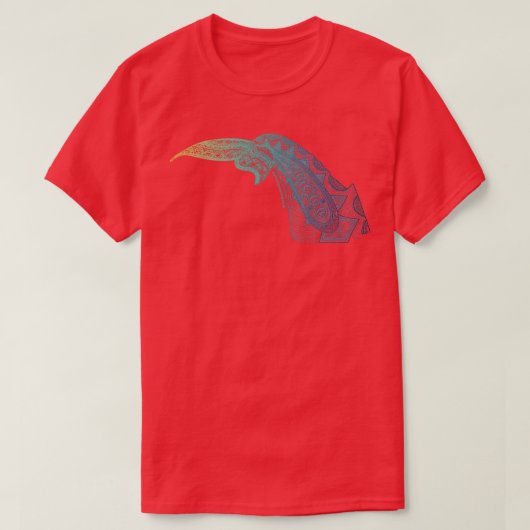 MMF Blue Designer Whale Tail T-shirt (Design voorkant)