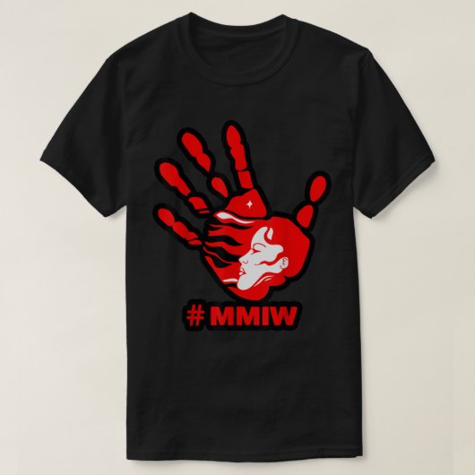 MMIW Awareness Inheemse Kunst Stolen Sisters T-shirt (Design voorkant)
