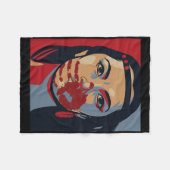 MMIW Bewustzijn Inheemse Vrouw Kunst Gestolen Zust Fleece Deken (Voorkant (Horizontaal))