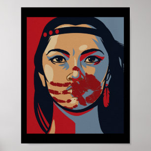 MMIW Bewustzijn Inheemse Vrouw Kunst Gestolen Zust Poster
