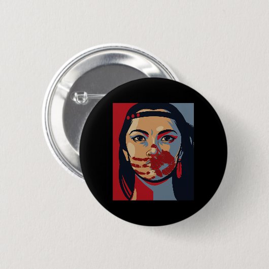 MMIW Bewustzijn Inheemse Vrouw Kunst Gestolen Zust Ronde Button 5,7 Cm (Voorkant /achterkant)