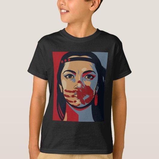 MMIW Bewustzijn Inheemse Vrouw Kunst Gestolen Zust T-shirt (Voorkant)