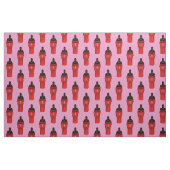 MMIW Kwe met Red Hand Pattern Pink Fabric Stof (Fat Quarter)