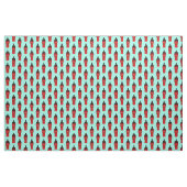 MMIW Kwe met Red Hand Pattern Turquoise Stof (Yard (91,4 cm))