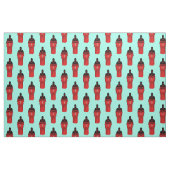 MMIW Kwe met Red Hand Pattern Turquoise Stof (Fat Quarter)