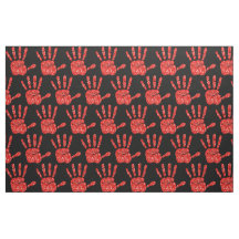 MMIW Red Hand Jeweled Pattern Black
