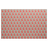 MMIW Red Hand Jeweled Pattern Grey Green Stof (Yard (91,4 cm))