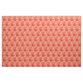 MMIW Red Hand Jeweled Pattern Salmon Stof (Yard (91,4 cm))
