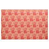 MMIW Red Hand Jeweled Pattern Salmon Stof (Fat Quarter)