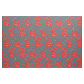 MMIW Red Hand Jeweled Pattern Slate Blue Grey Stof (Fat Quarter)