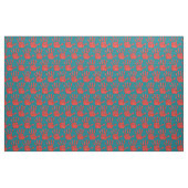 MMIW Red Hand Jeweled Pattern Turquoise Stof (Yard (91,4 cm))