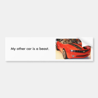 MMM (2), Mijn andere auto is een beest. Bumpersticker