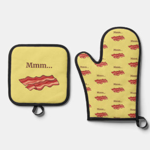 Mmm...Bacon Grappig Ovenwant & Pannenlap Set