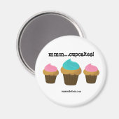 Mmm... cupcakes! Magneet (Voorkant / Achterkant)