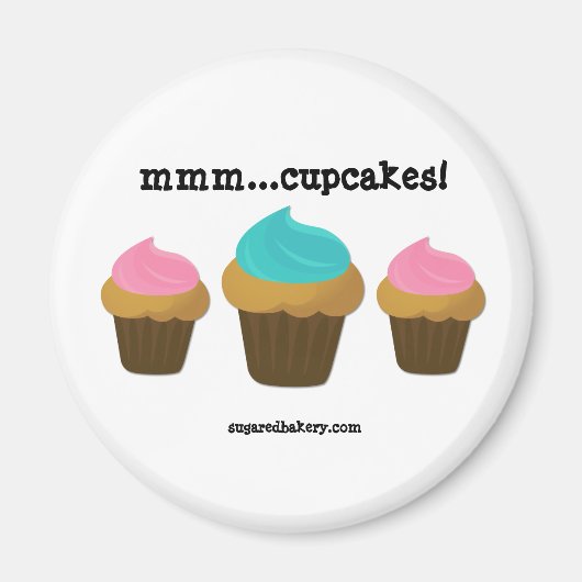 Mmm... cupcakes! Magneet (Voorkant)