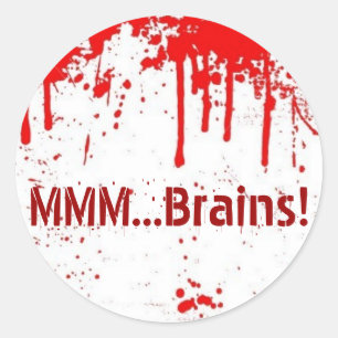 MMM... hersenen Ronde Sticker