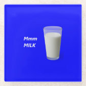 Mmm MILK Glazen Onderzetter (Voorkant)
