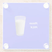 Mmm MILK Glazen Onderzetter (Achterkant)