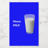 Mmm MILK Voedselcontainer Etiket (Enkel label)
